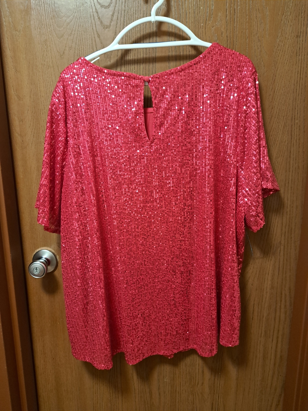 torrid Pink Sequin Short-Sleeve Top - Picture 2 of 3